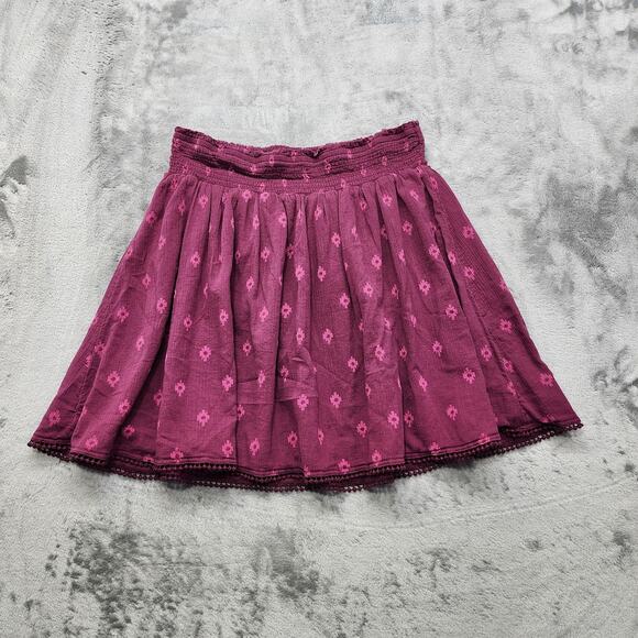 Old Navy Dresses & Skirts - Old Navy Skirt Womens M Purple Plum & Get It Global Gauze Smocked Waist Pull On